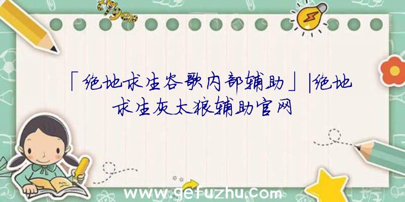 「绝地求生谷歌内部辅助」|绝地求生灰太狼辅助官网